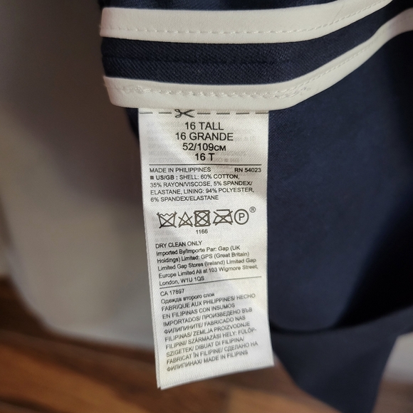 Banana Republic Navy & White sundress size 16 Tall NWT - Picture 10 of 13